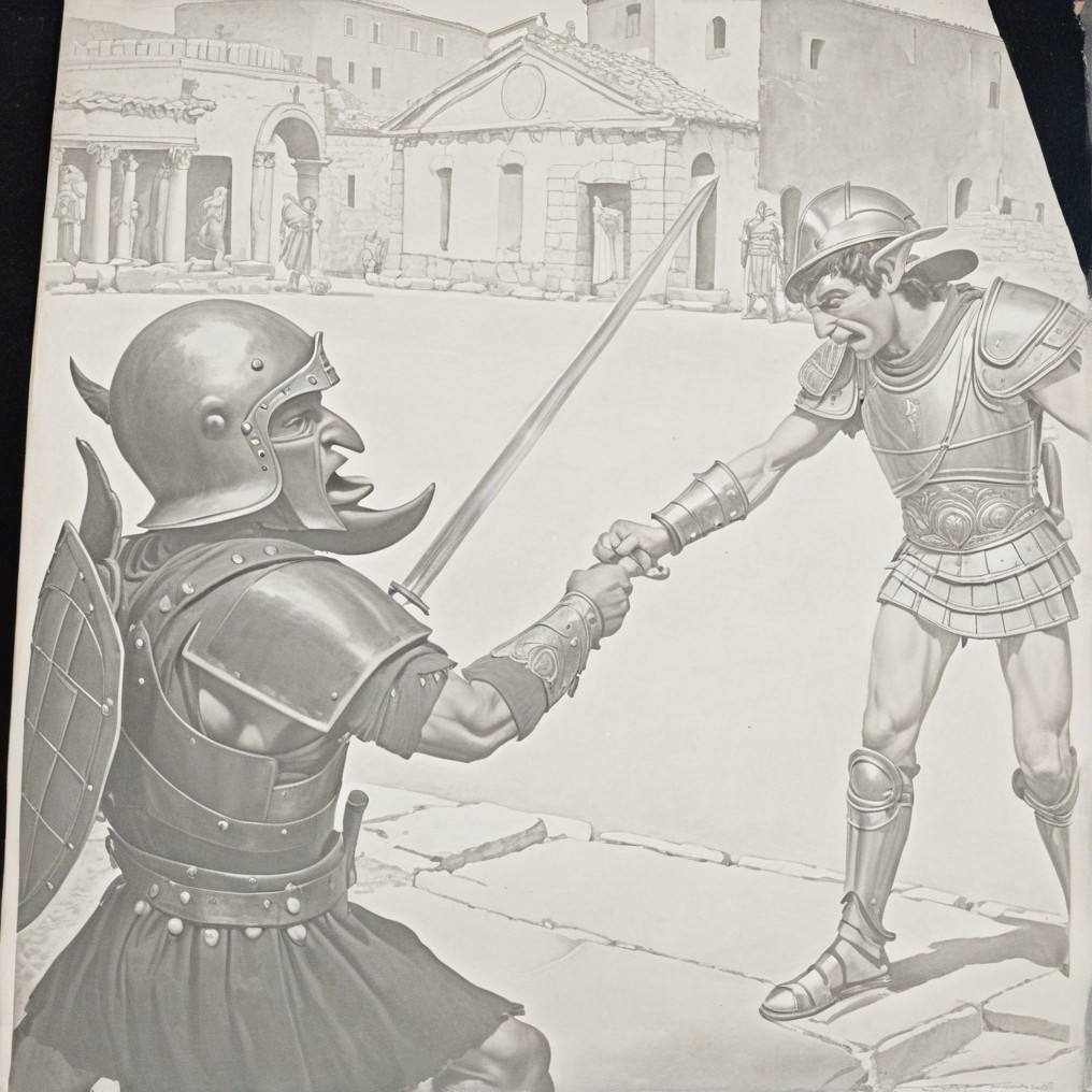 Ancient Warriors in Standoff at Stone Plaza