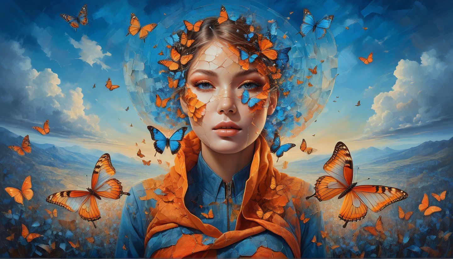 Photorealistic Digital Painting of Woman in Nature