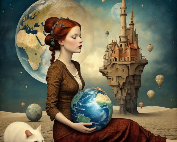 Fantastical Digital Painting of a 19th-Century Scene