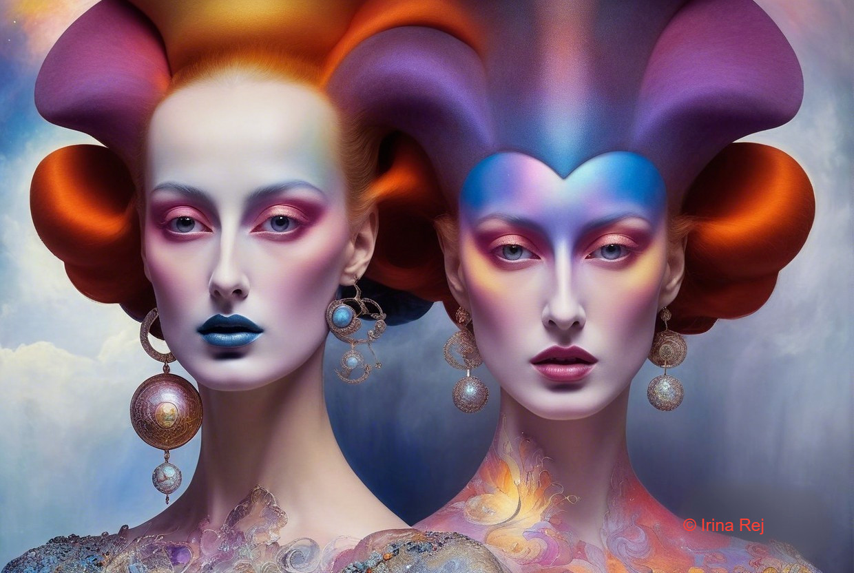 Ethereal Figures with Dramatic Makeup and Hairstyles