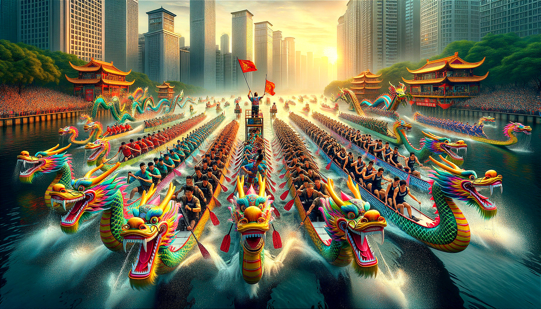 Dragon Boat Extravaganza: Shanghai's Colorful Race