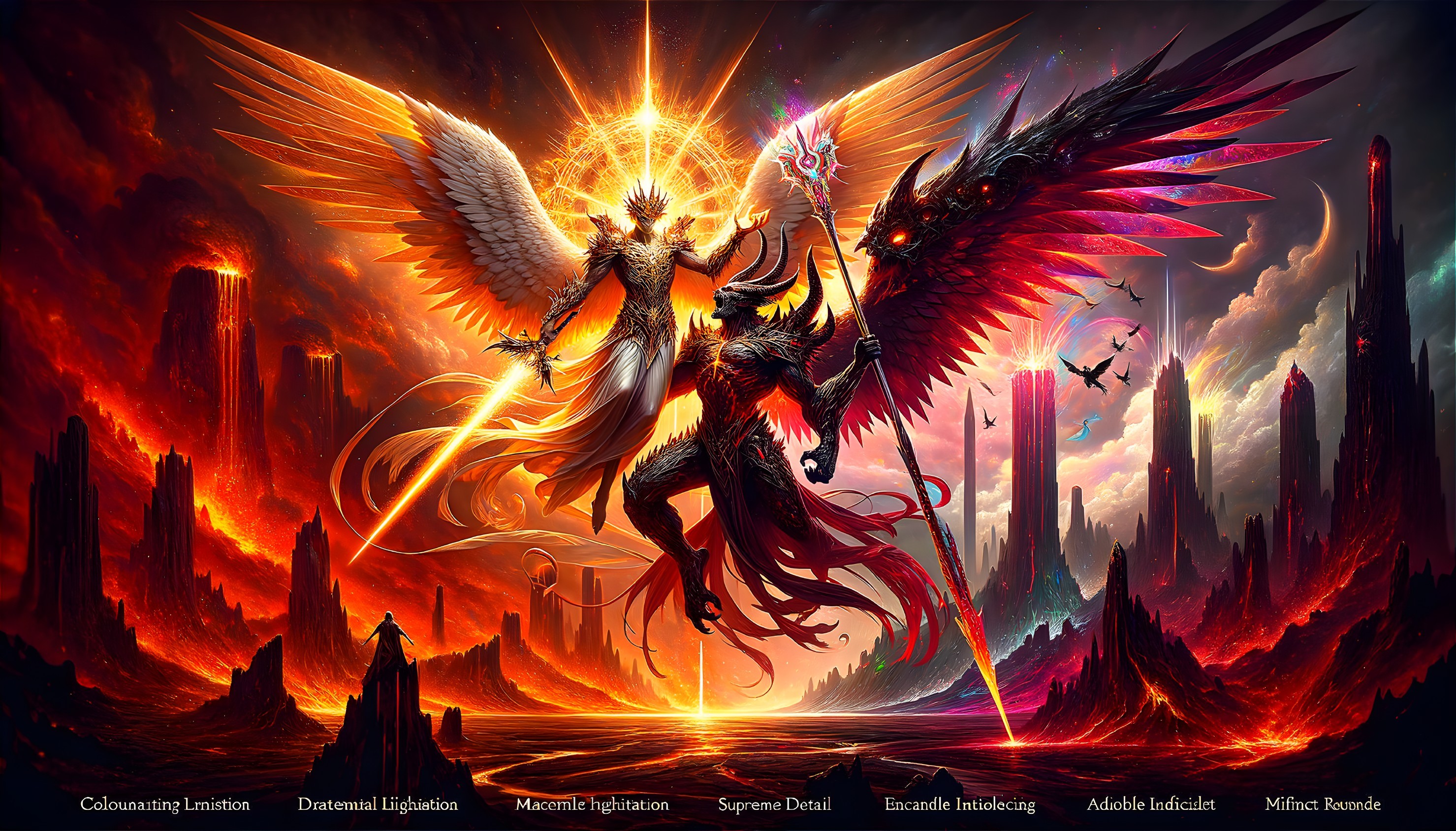 Dramatic Confrontation of Light and Dark Beings