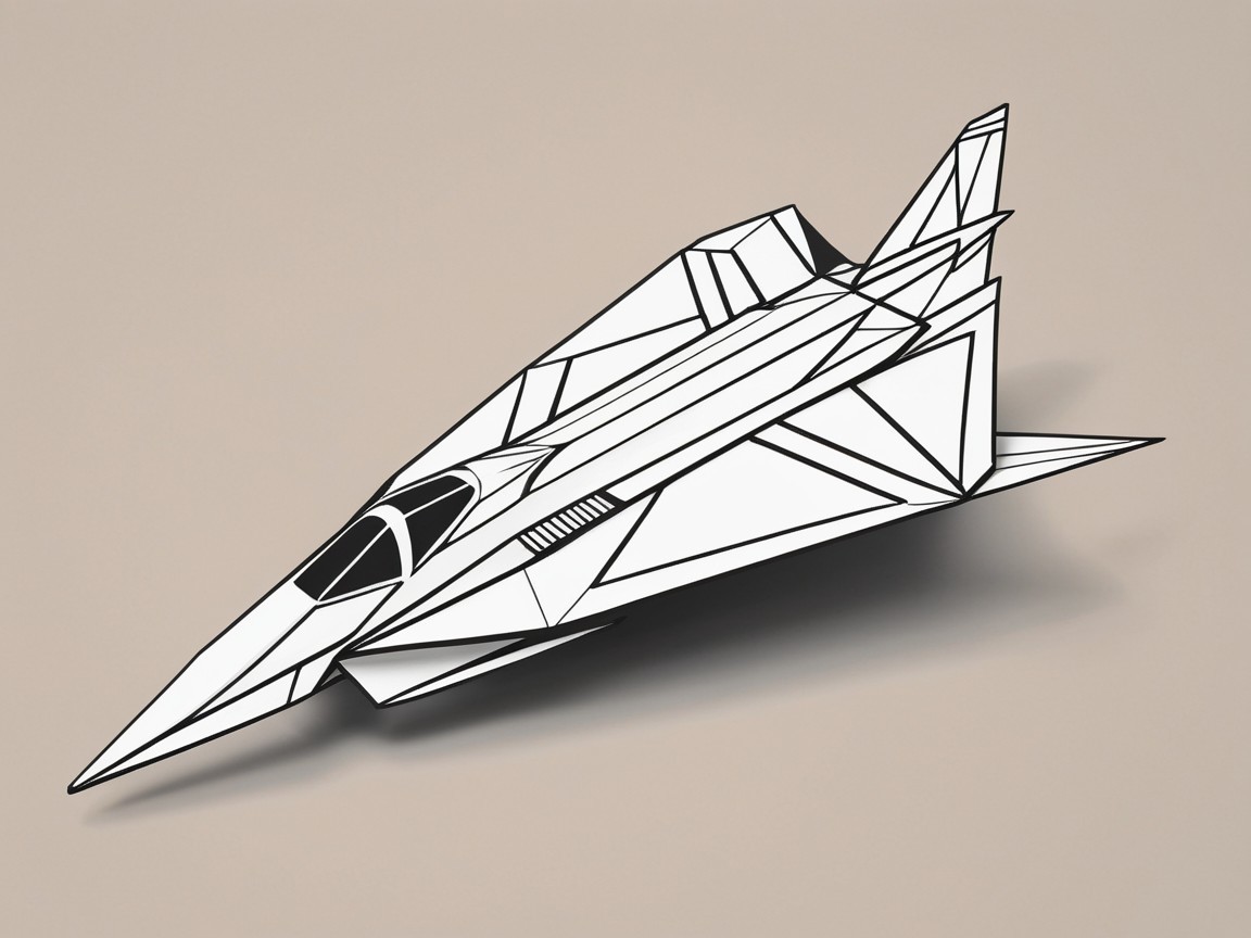 Futuristic Minimalist Aircraft Design with Geometric Lines