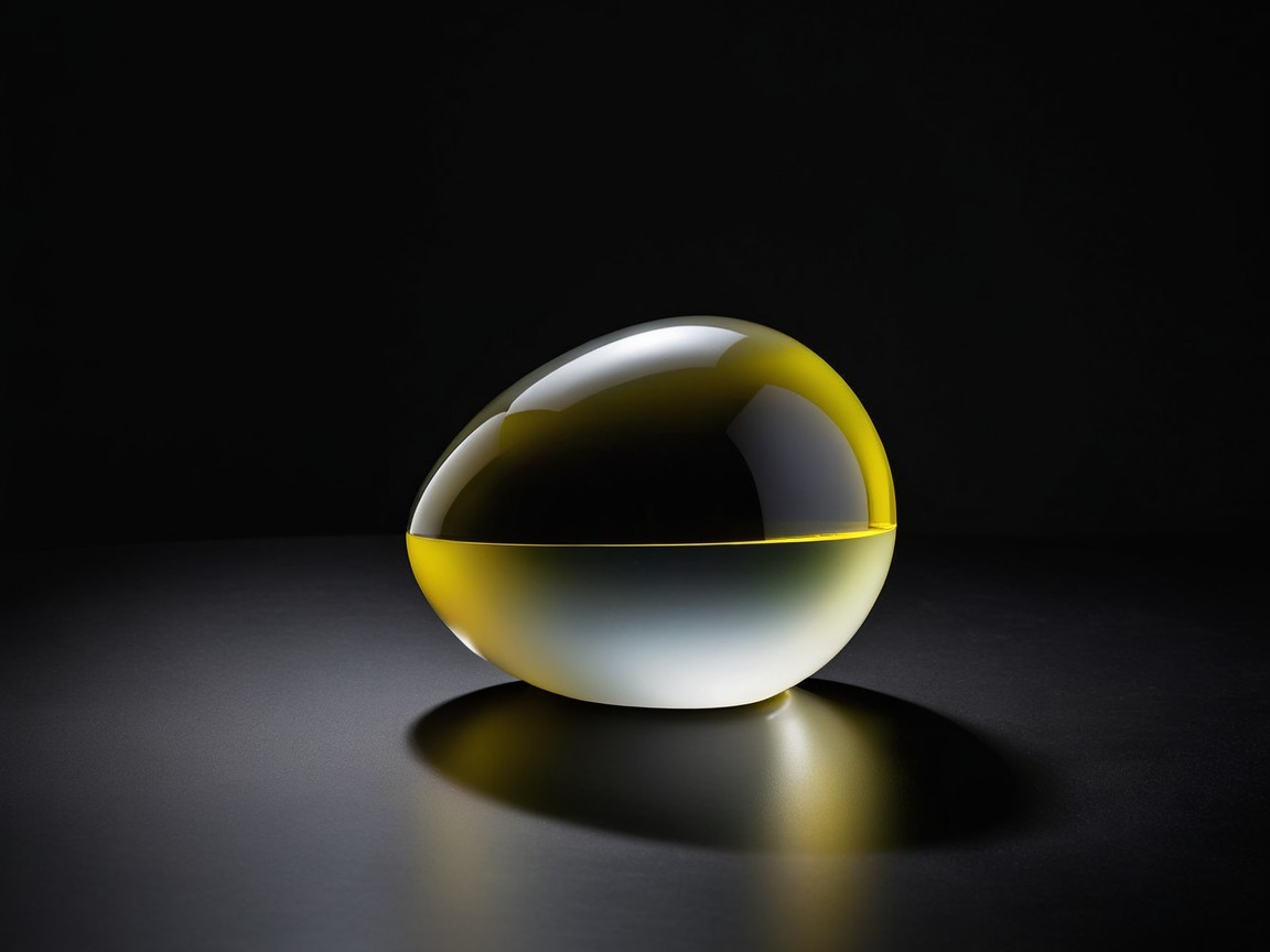 Modern Egg-Shaped Object with Translucent Design