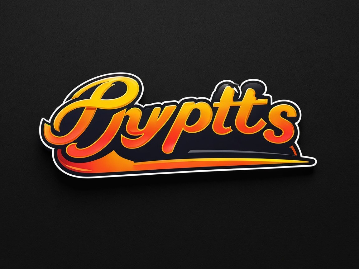 Vibrant Logo with Bold Cursive Font and Warm Gradient