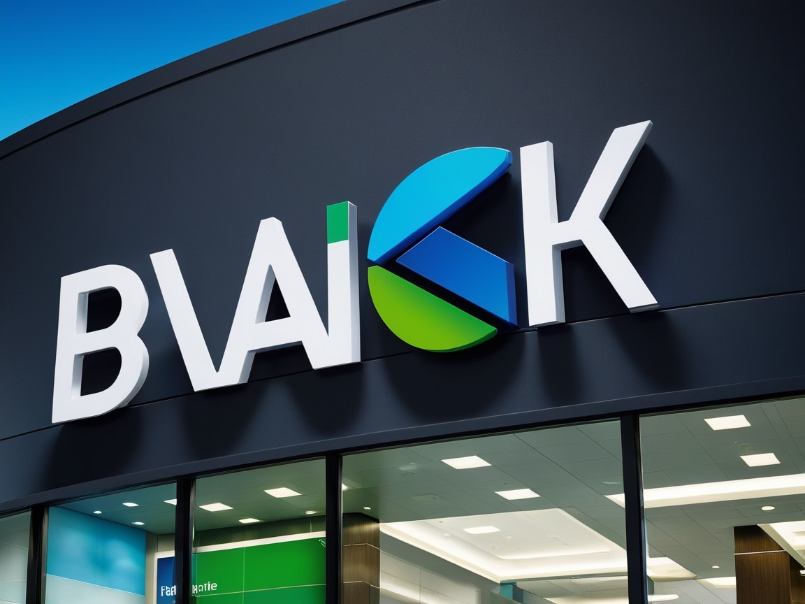 Modern Commercial Building Facade with Distinctive Logo