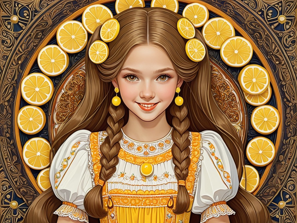 Detailed Anime-Style Portrait of a Young Girl