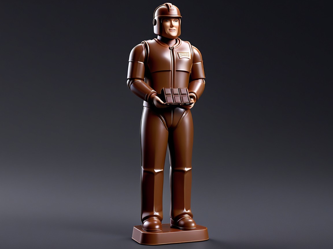 Chocolate Soldier Figurine with Playful Charm
