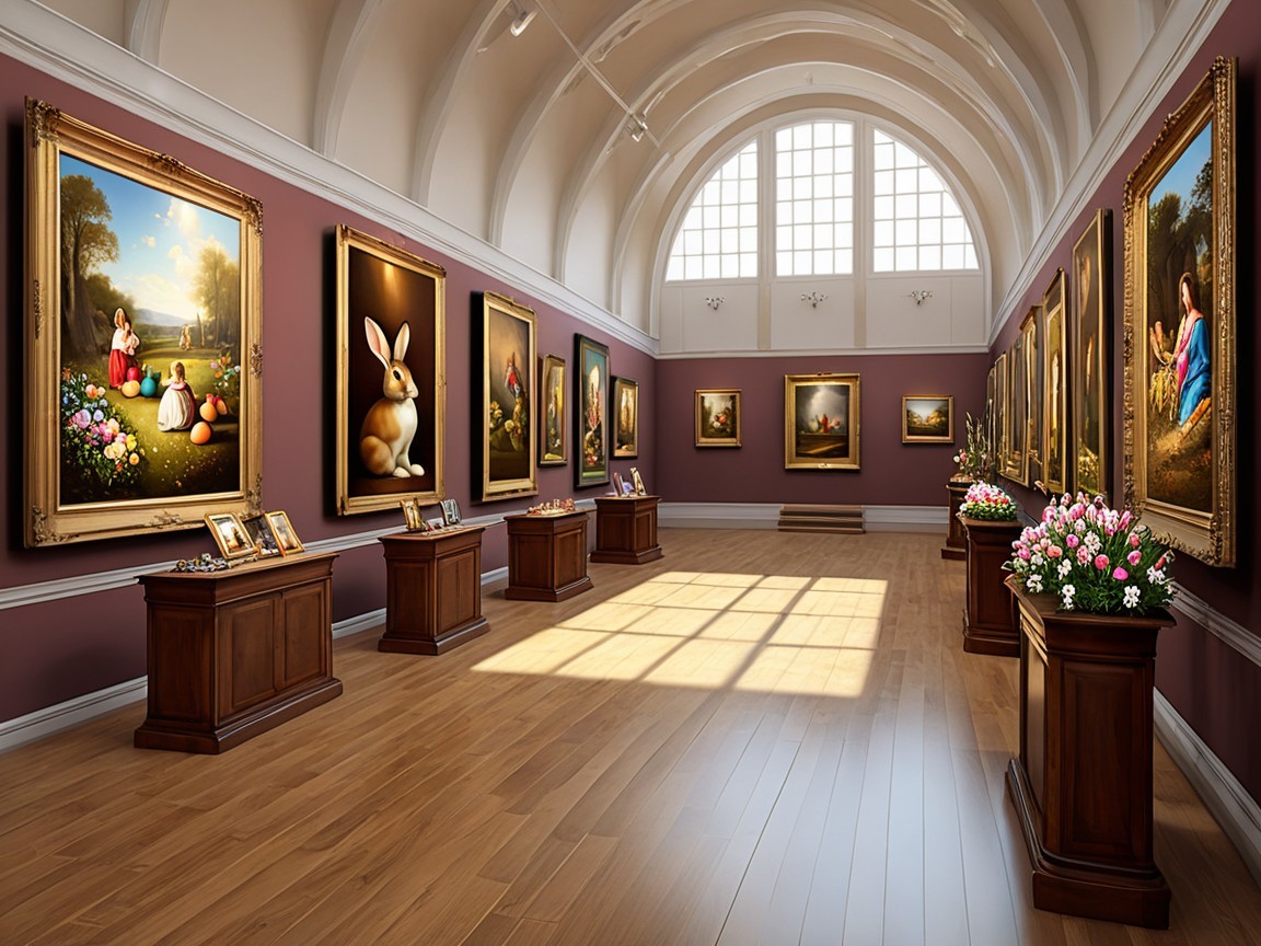 Spacious Art Gallery with Elegant Arches and Natural Light