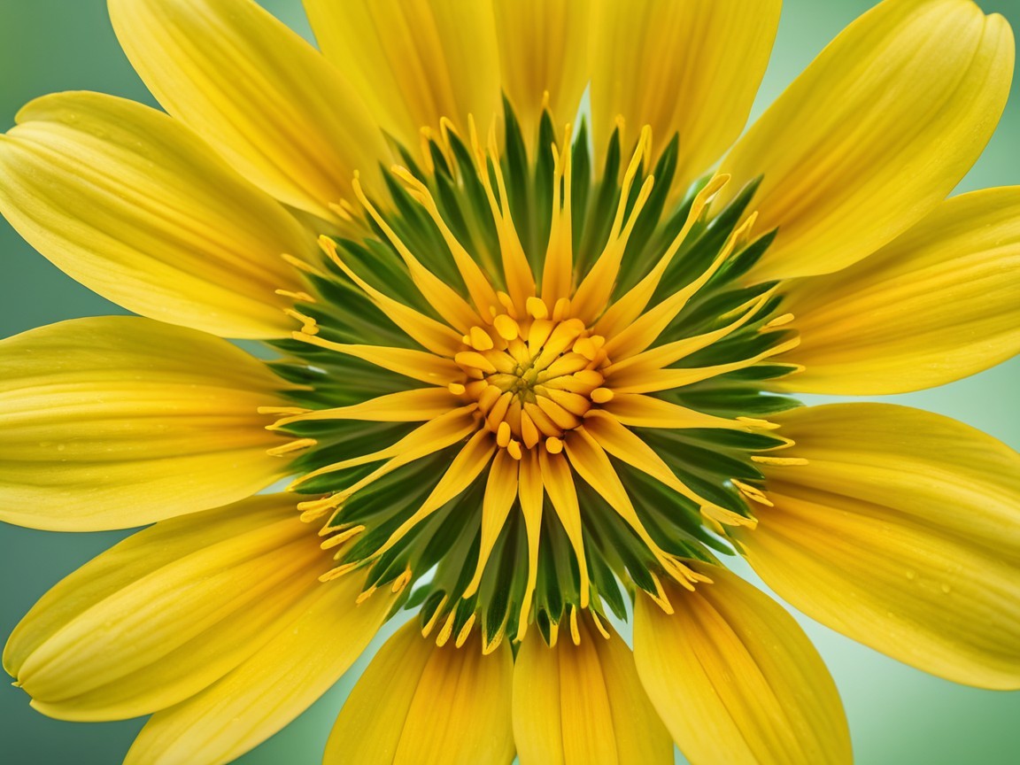 Close-up of a vibrant yellow flower with petals and sepals