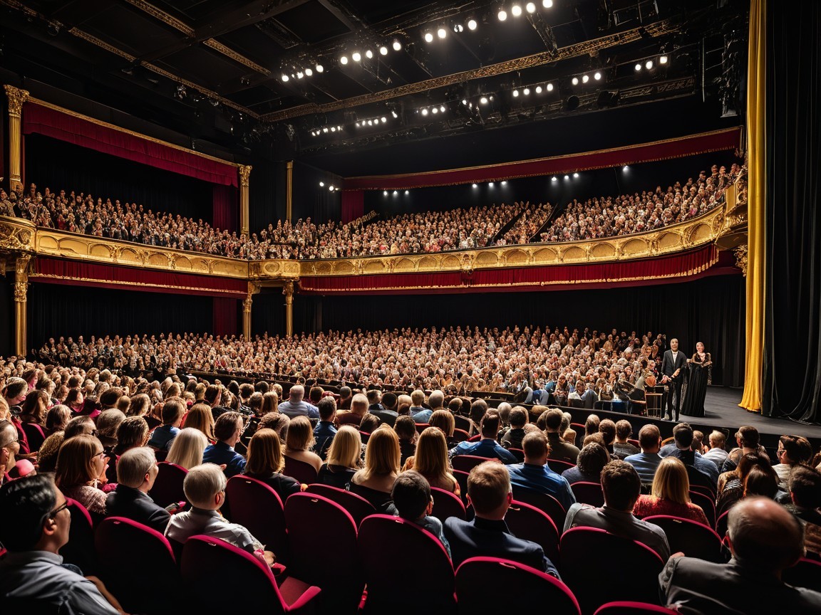 Grand Theater with Audience and Ornate Architecture