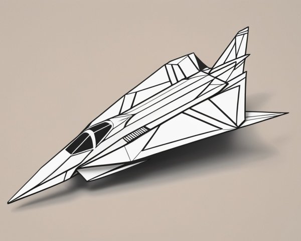 Futuristic Minimalist Aircraft Design with Geometric Lines