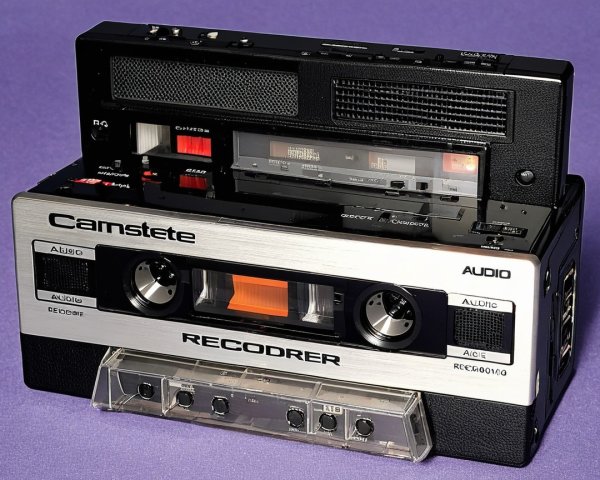 Vintage Cassette Tape Recorder in Classic Design