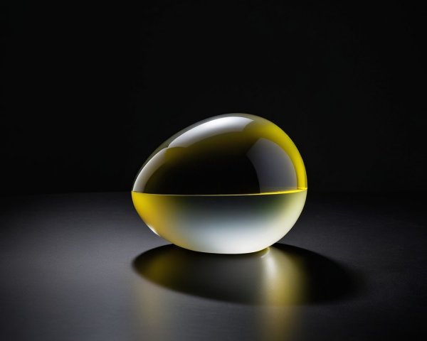 Modern Egg-Shaped Object with Translucent Design