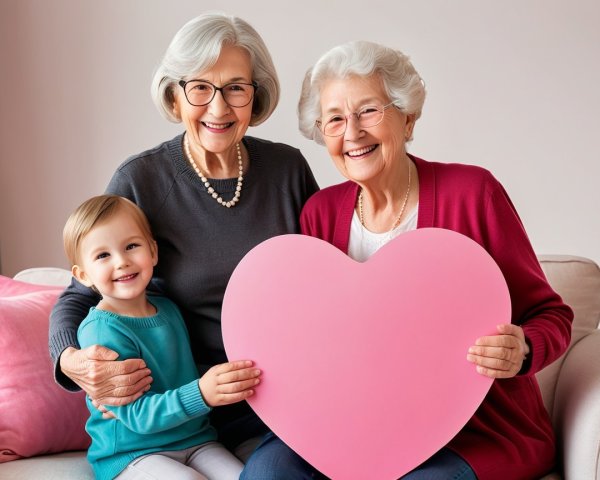 Three Generations Sharing Joy on a Cozy Sofa