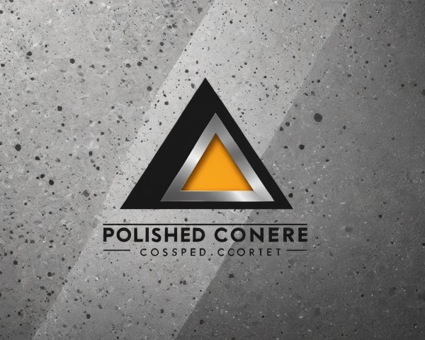 Sleek logo design for Polished Conere on concrete background