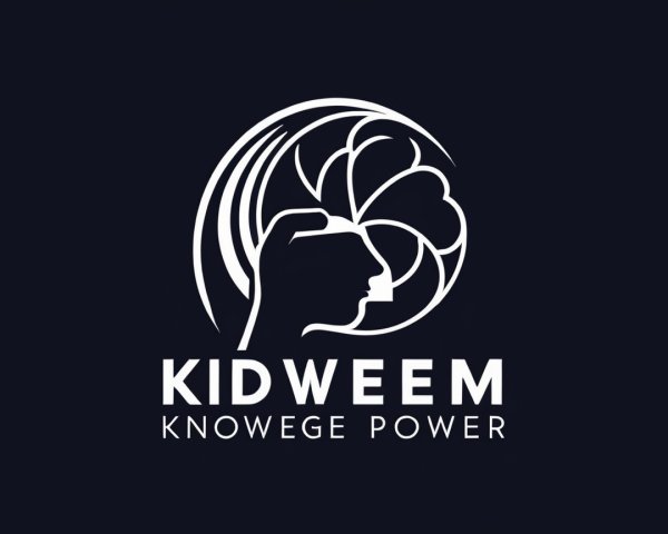 KIDWEEM Logo Featuring Knowledge and Creativity Elements