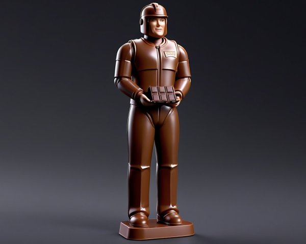 Chocolate Soldier Figurine with Playful Charm