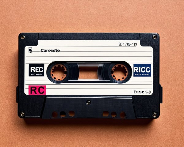 Vintage Audio Cassette Tape with Retro Labels
