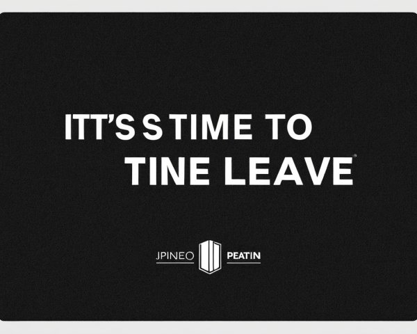 Minimalist Design with Bold Text on Black Background