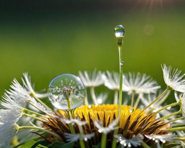 Close-up of a vibrant yellow dandelion flower