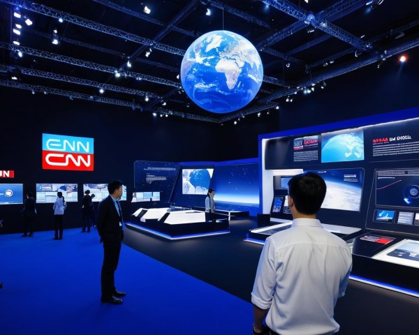 Modern Exhibition Space with Interactive Displays