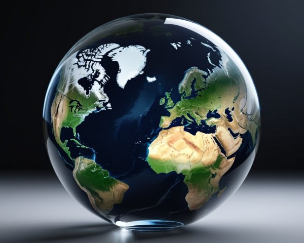 Vibrant 3D Rendering of Earth with Realistic Textures