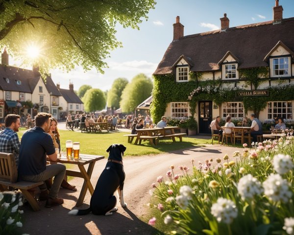 Cottage Inn in Sunny Village with Friends and Dog