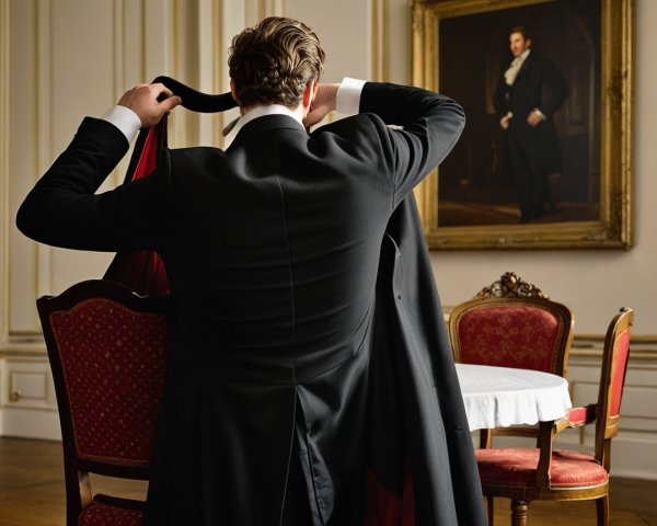 Formal Attire in Elegant Interior Setting