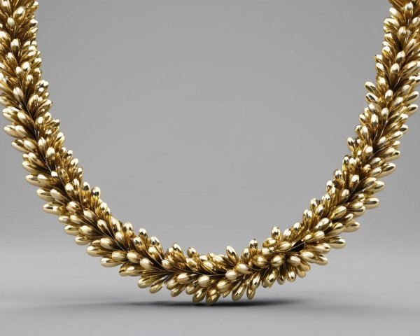 Elegant Golden Leaf Necklace with Unique Design