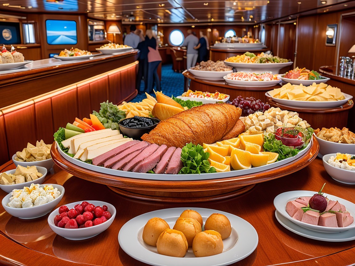 Gourmet Food Display on a Wooden Platter