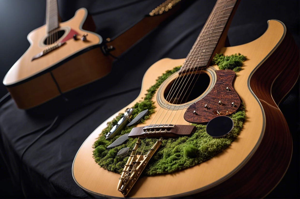Acoustic Guitars with Artistic Design and Wood Finish