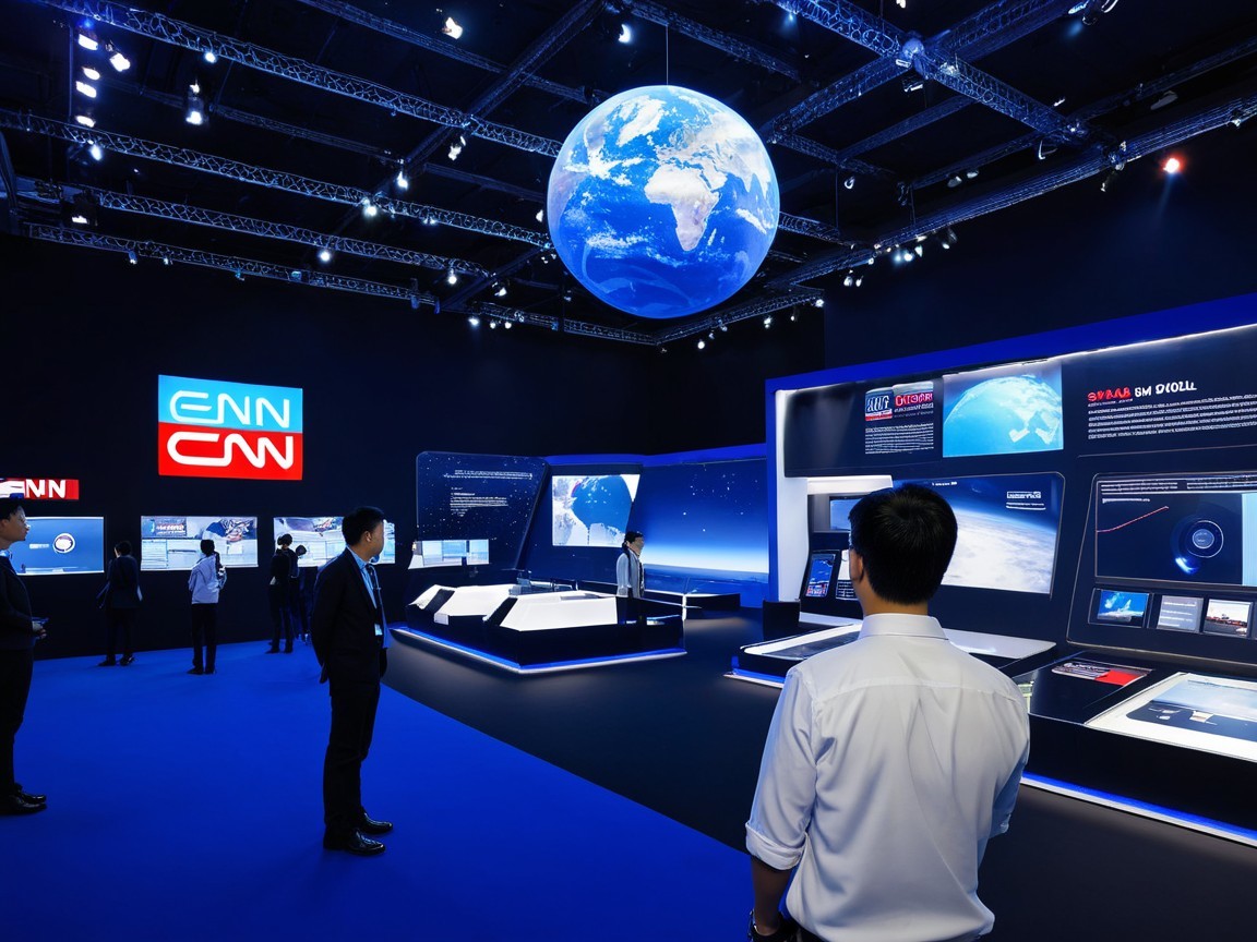 Modern Exhibition Space with Interactive Displays
