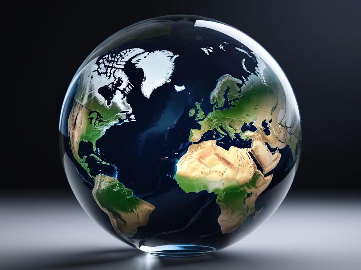 Vibrant 3D Rendering of Earth with Realistic Textures