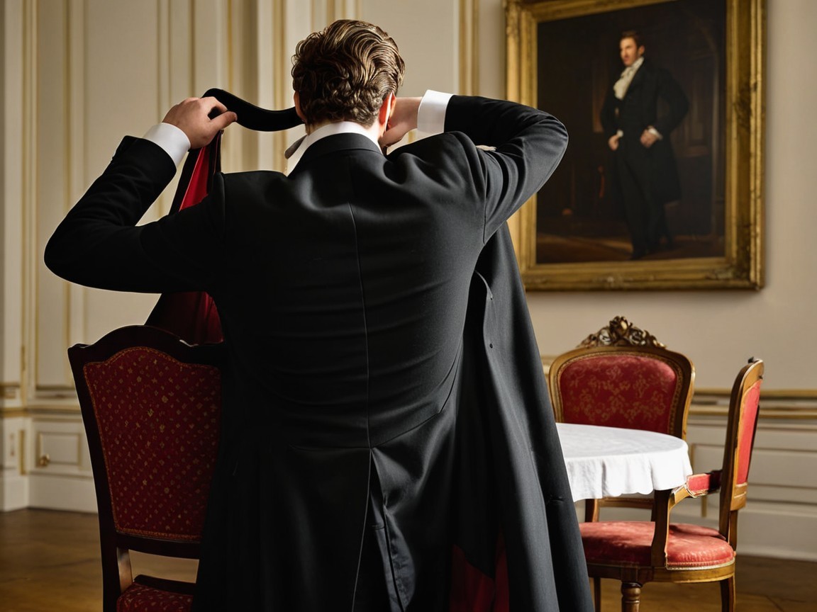 Formal Attire in Elegant Interior Setting