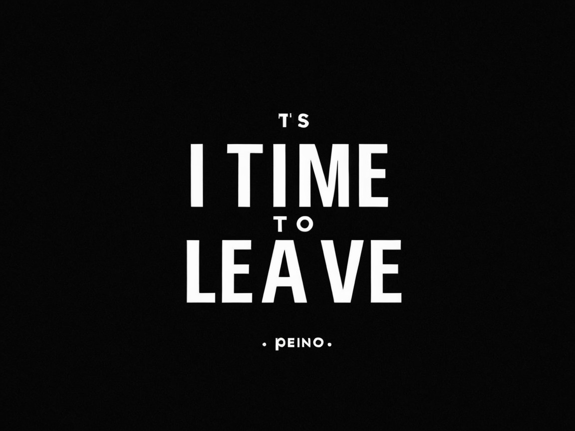 Bold Typography on Black Background with Urgent Message