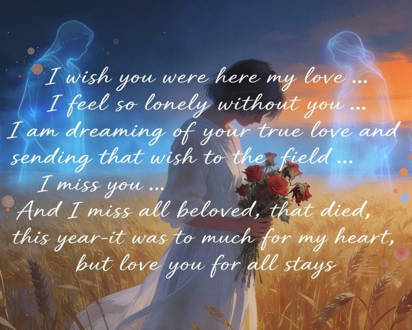 Dreamy Anime Landscape with Young Woman in Wheat Field