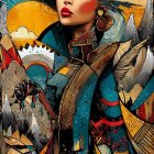 Vibrant Abstract Portrait of a Woman's Face