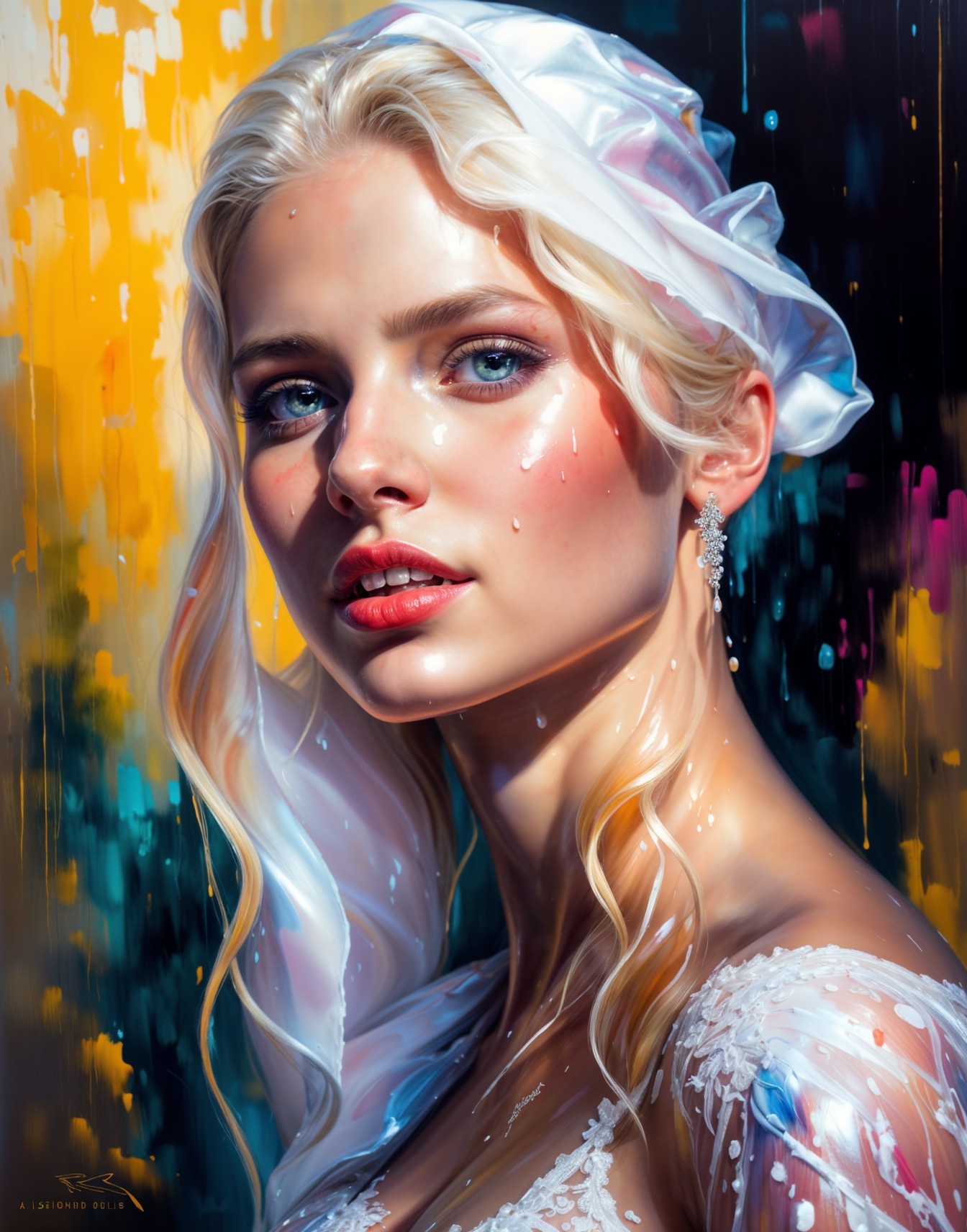 Close-up Portrait of a Young Woman with Blonde Hair