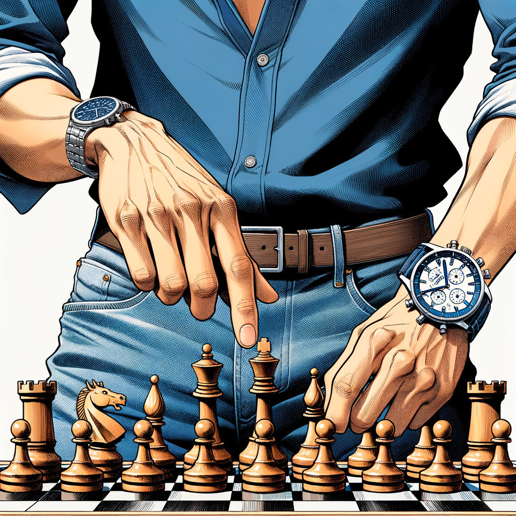 Close-Up of Hands Over Chessboard in Strategic Play