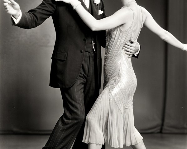 Vintage Black-and-White Dance Photo from the 1920s
