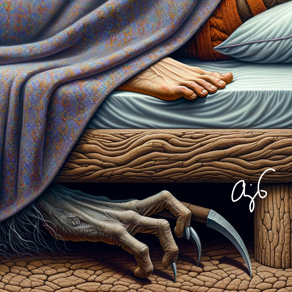Monstrous Hand Creeping Beneath a Cozy Blanket