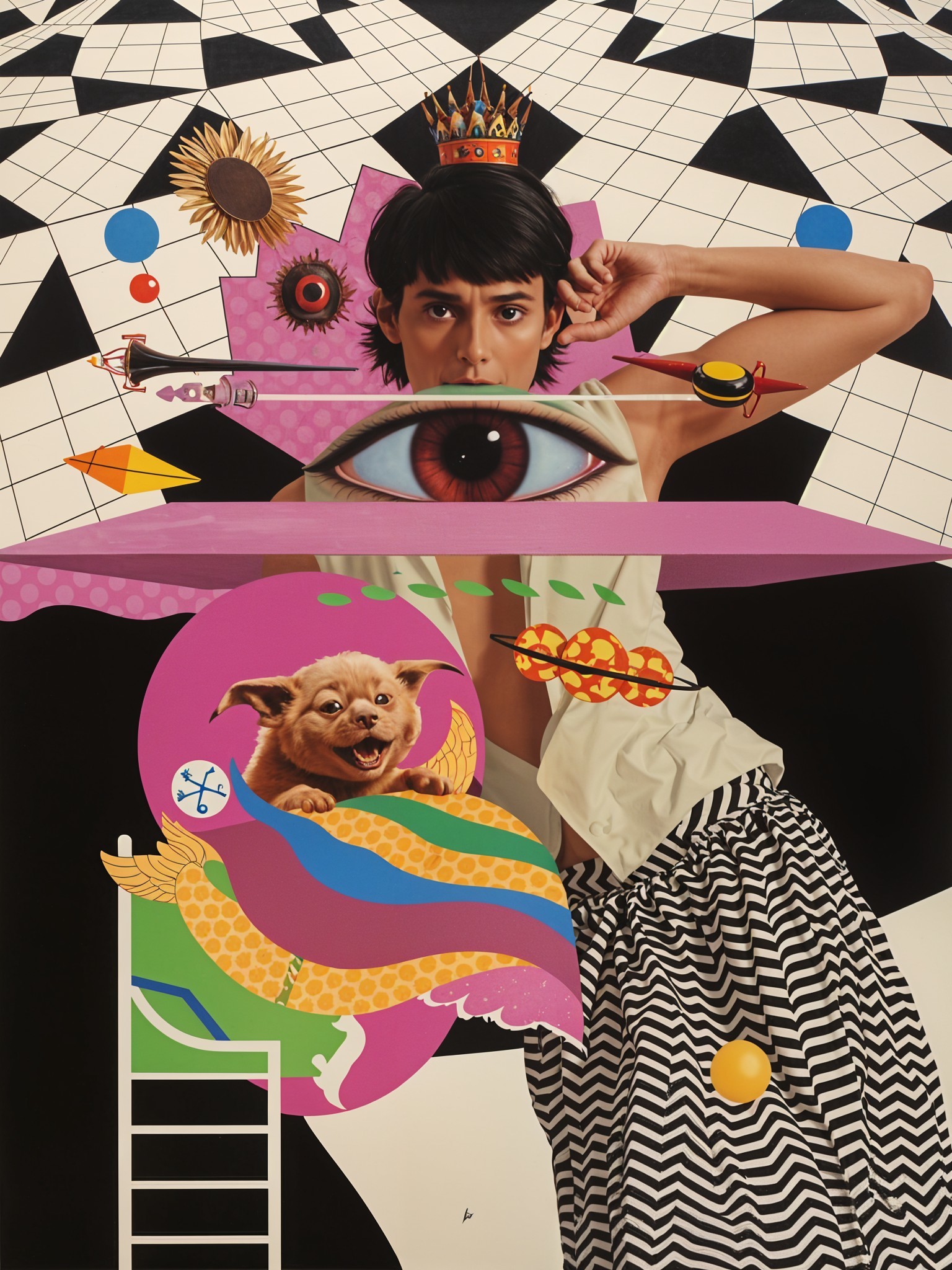 Surreal Artwork with Realism and Abstract Elements