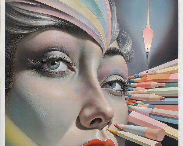 Hyperrealistic Digital Painting of a Woman's Face