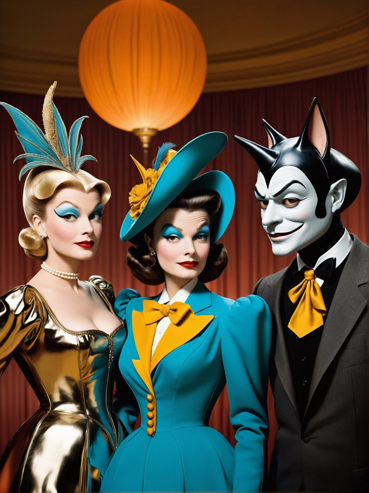 Stylish Characters in Vintage-Inspired Setting