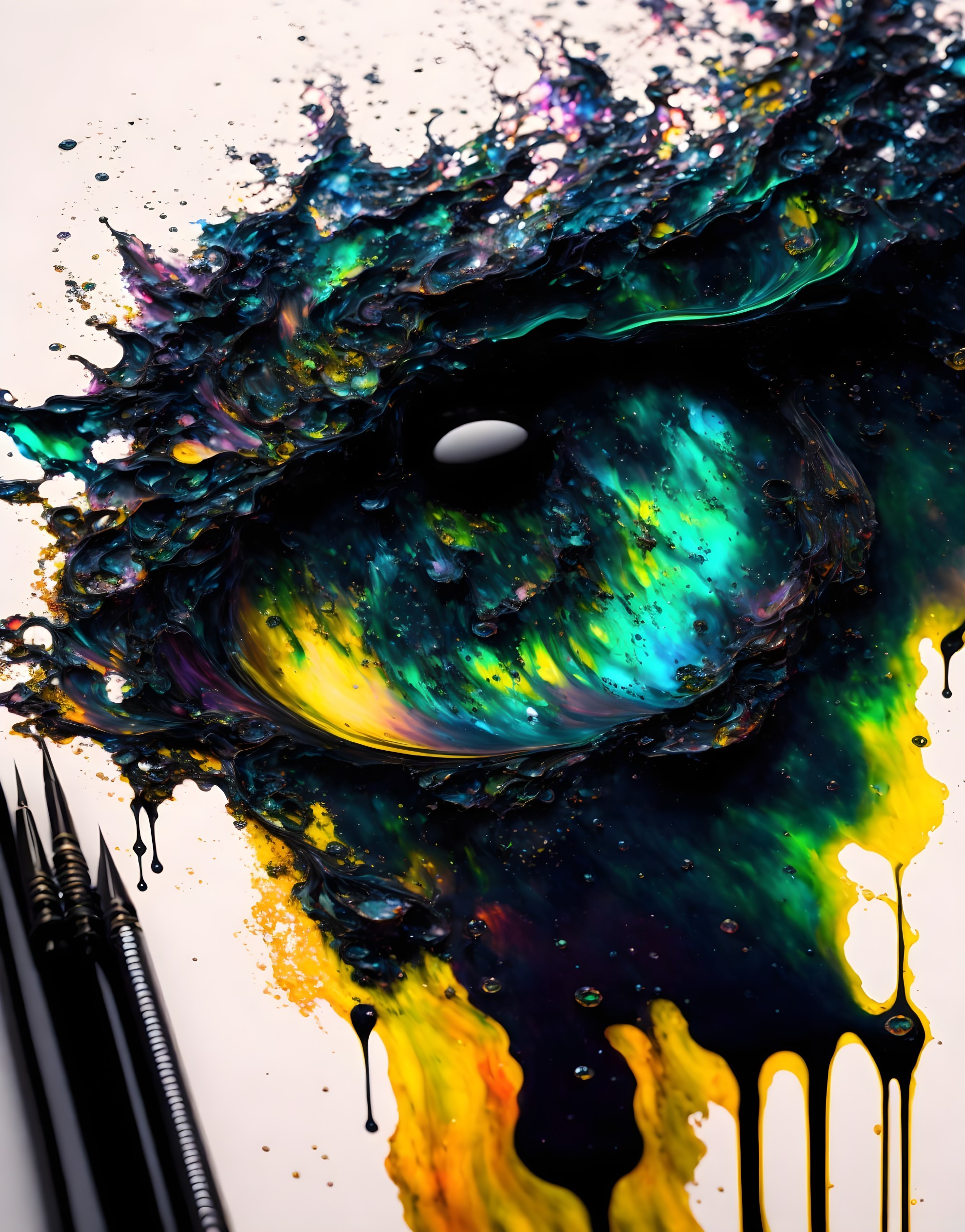 Colorful Eye: A Dynamic Abstract Explosion