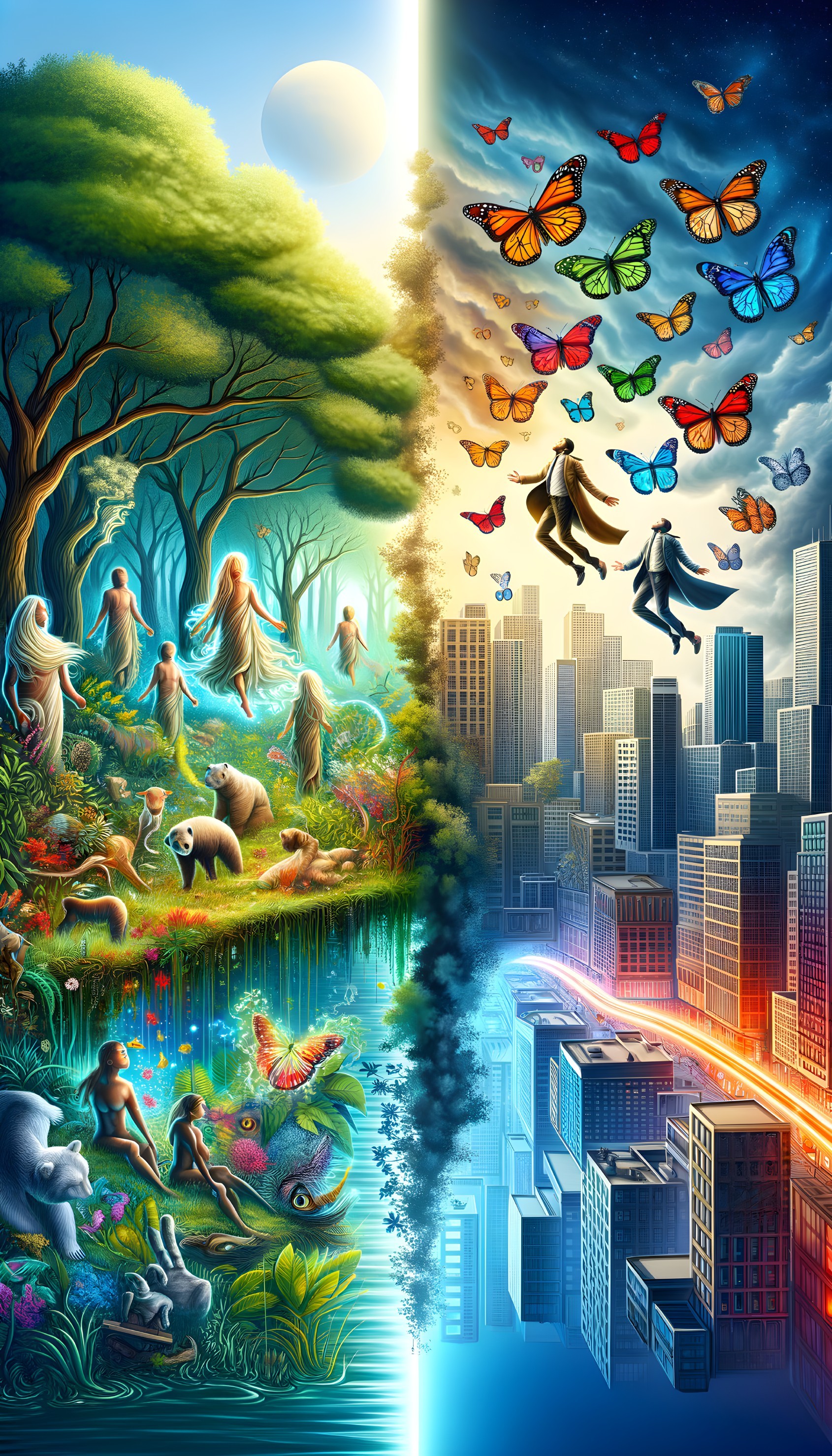 Contrasting Worlds of Nature and Urban Life