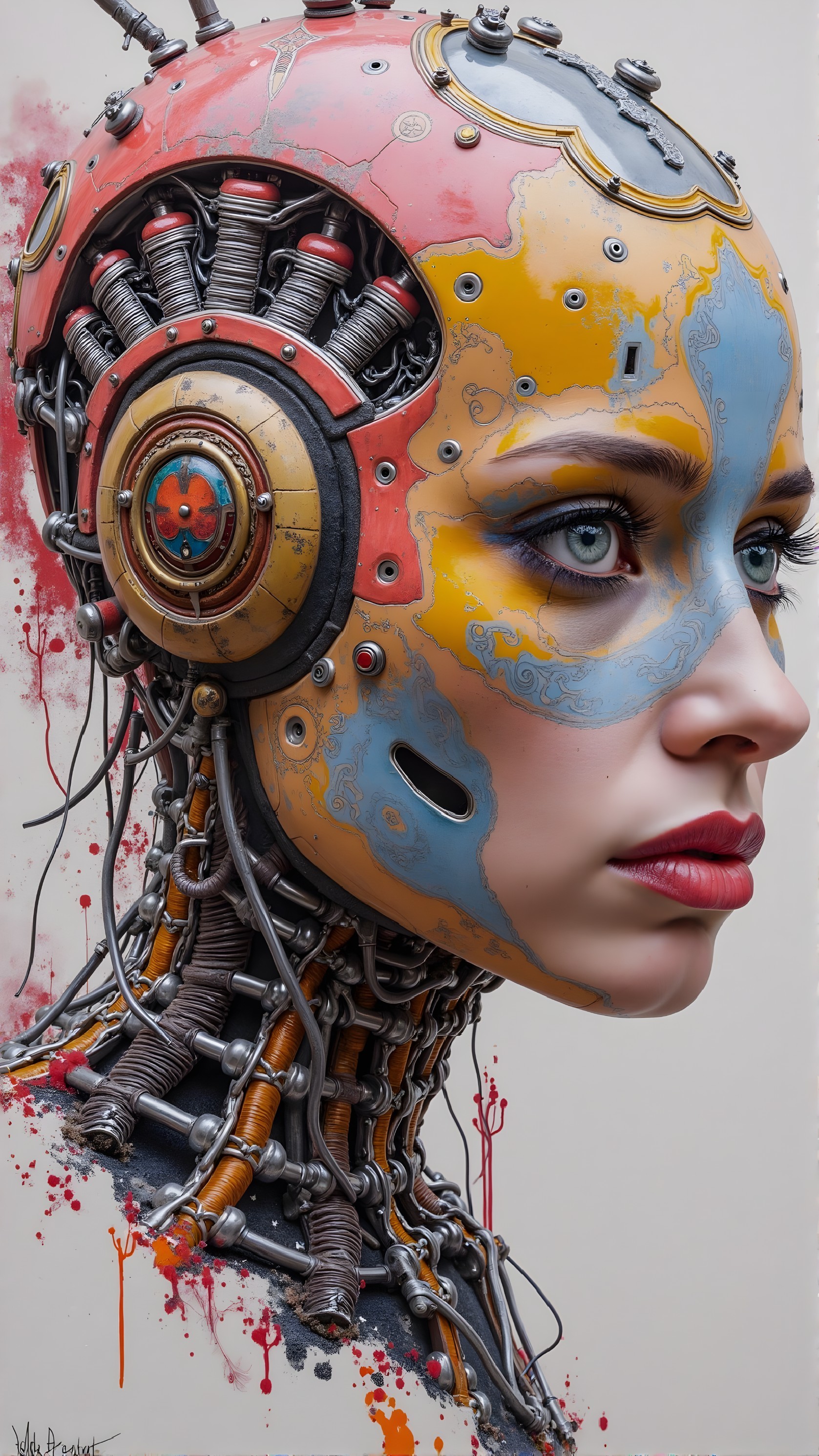 Robotic Head Design with Intricate Mechanical Features