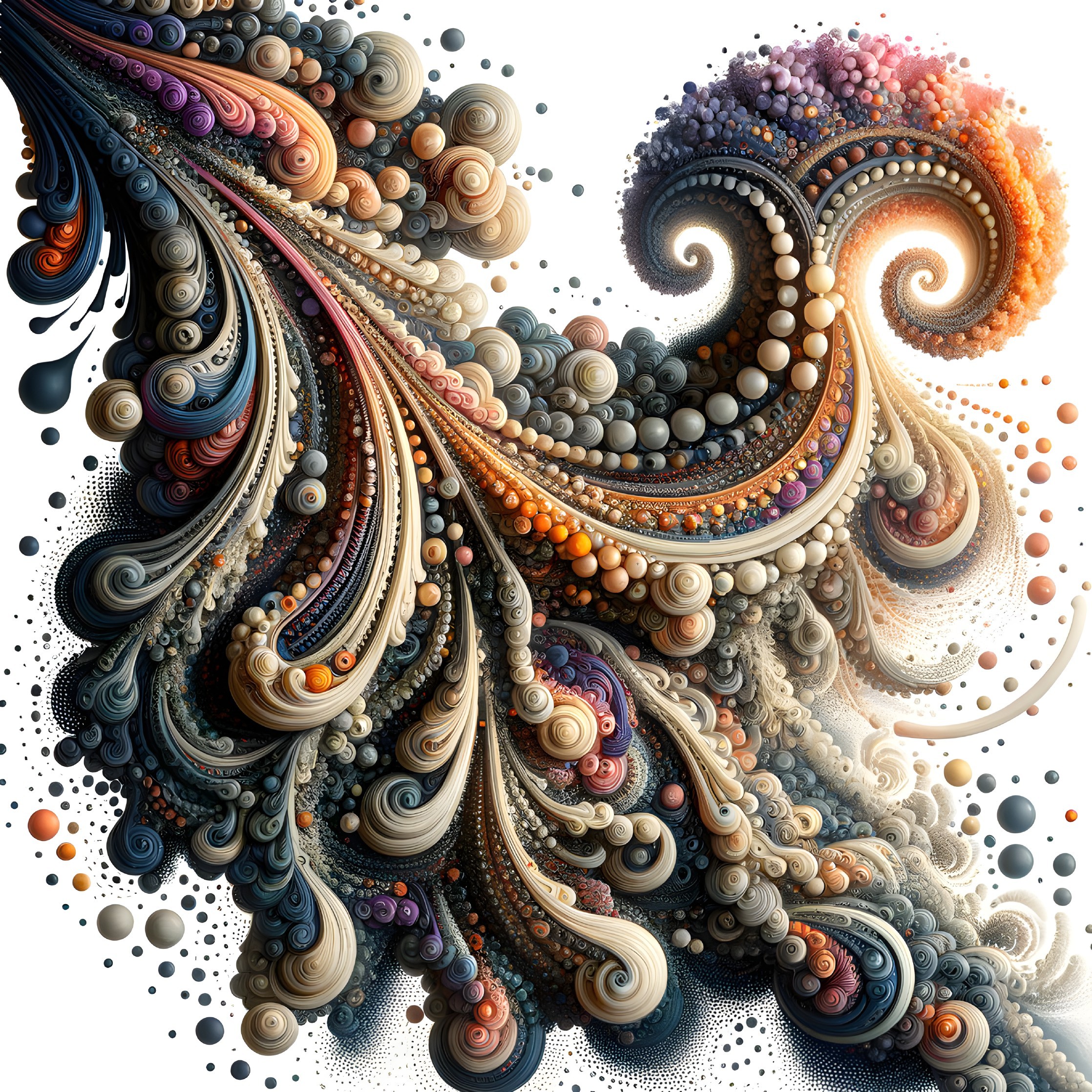 Vibrant Abstract Design with Curves and Rich Colors