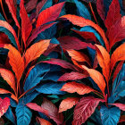 Vibrant Abstract Composition of Intertwined Faces